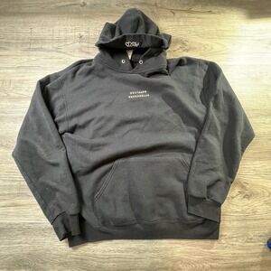 Afterhours Supply Co Hoodie Mens Medium Black Lost Found Graphic Jerzees NuBlend